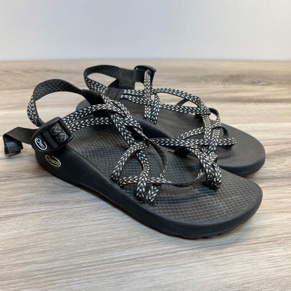 Chaco ZX/2 Classic Outdoor Sport Sandals Women's Size 9 White Black Strappy